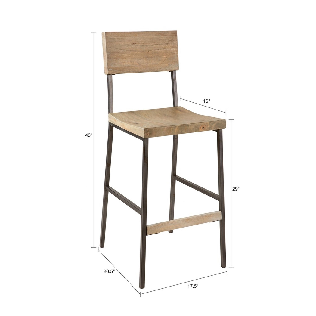 Saulsworth Gray Barstool - Thumbnail - Image 2
