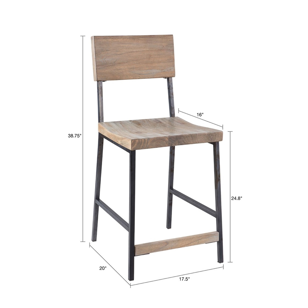 Saulsworth Gray Counter Height Stool - Thumbnail - Image 2