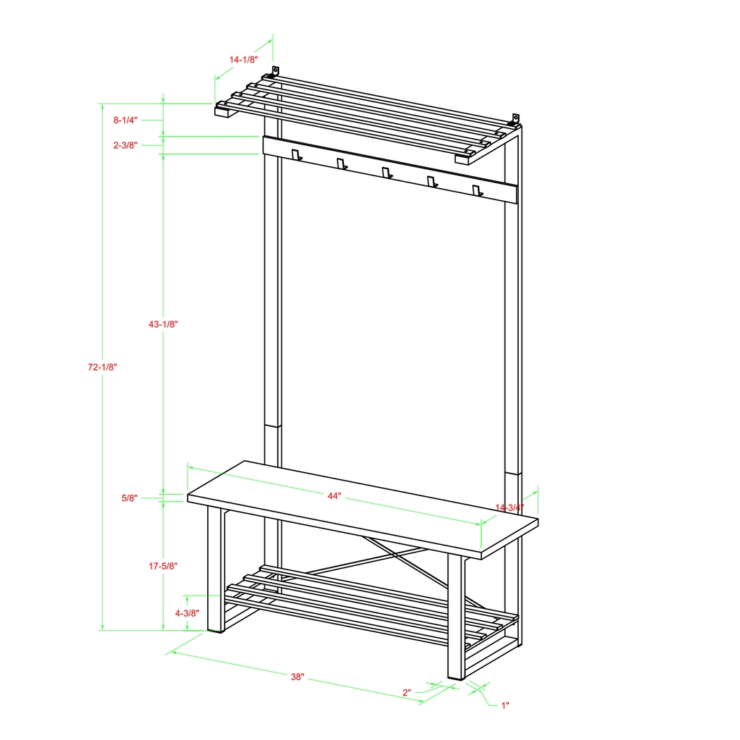 Saulsworth Gray Hall Tree - Thumbnail - Image 7