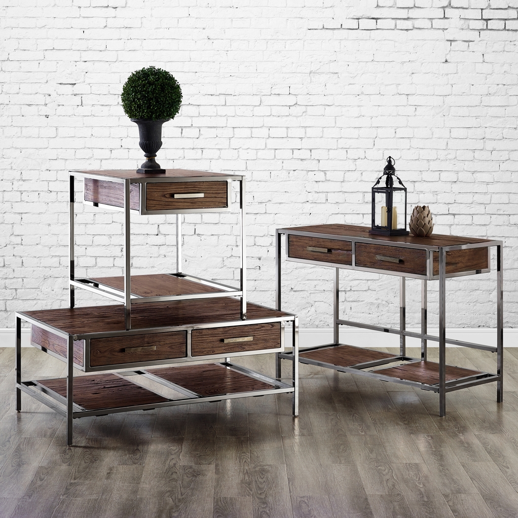 Saunderson Brown Console Table - Thumbnail - Image 3