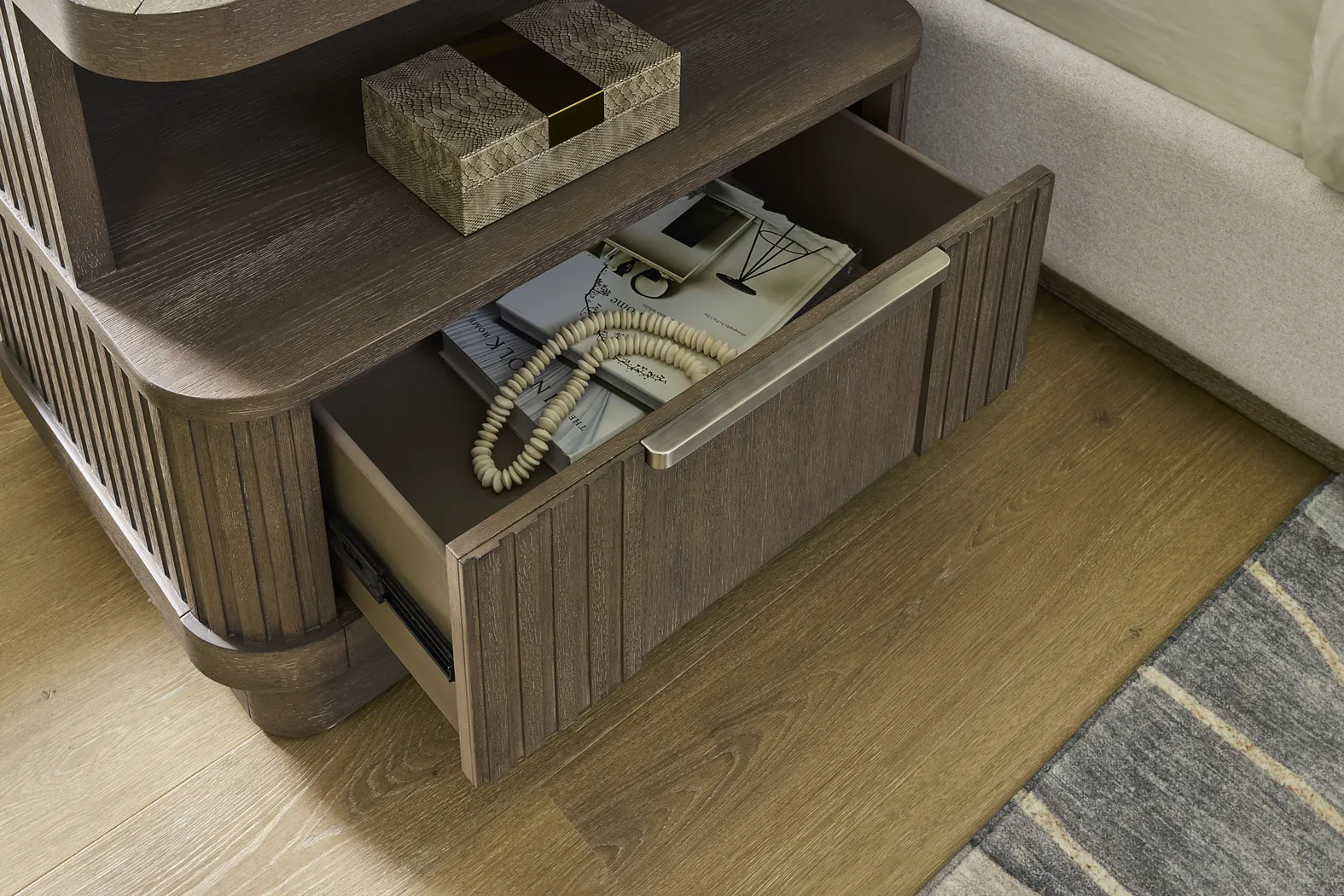 Sausalito Brown 1-Drawer Nightstand - Thumbnail - Image 4