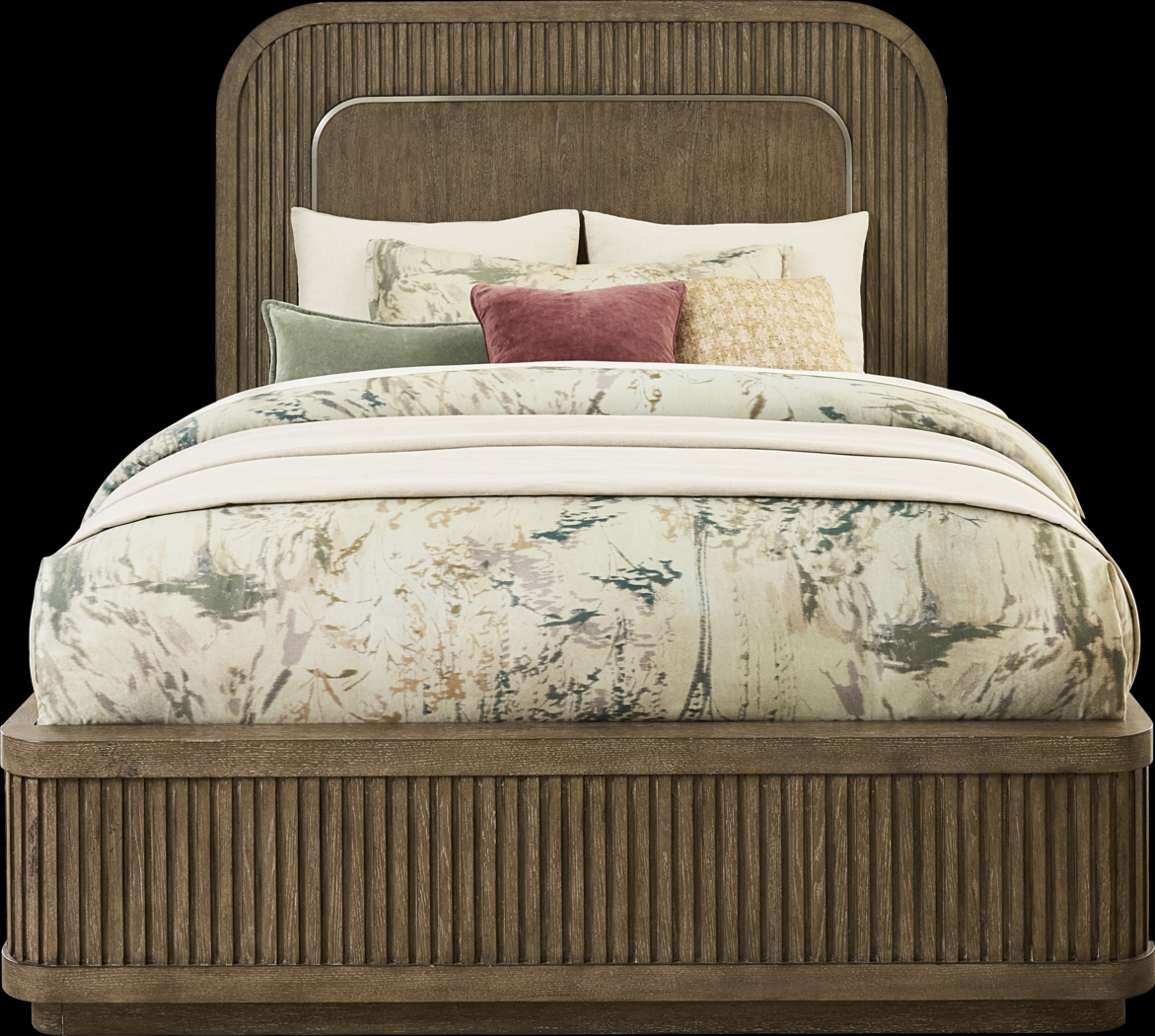 Sausalito Brown 3 Pc Queen Panel Bed - Thumbnail - Image 1