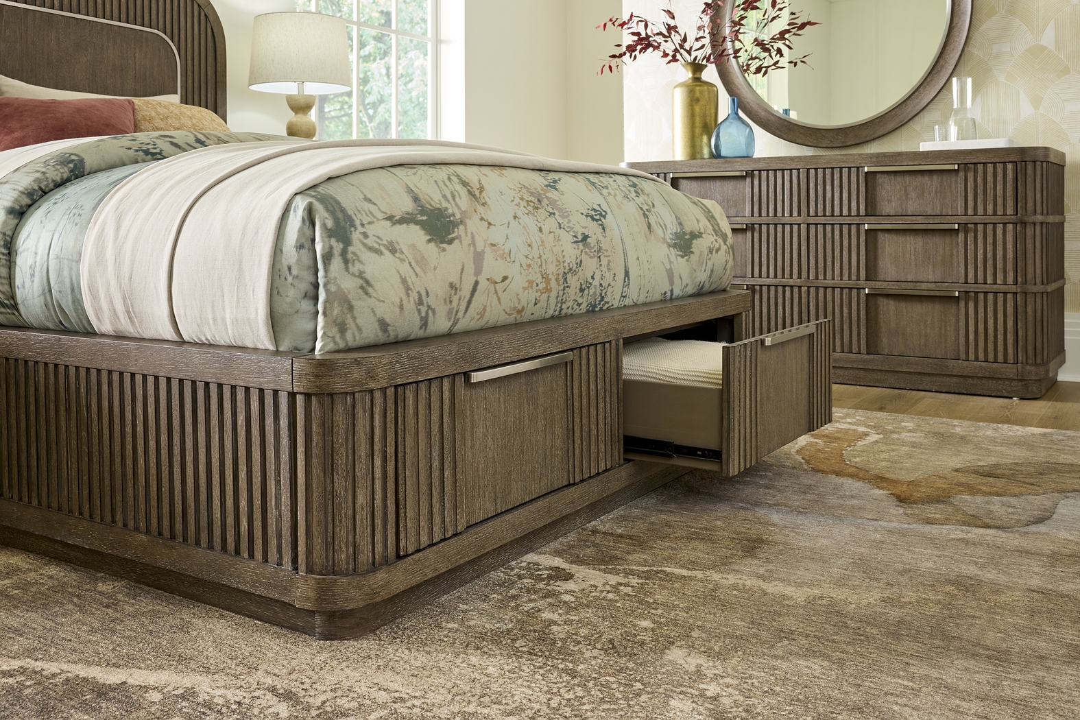 Sausalito Brown 3 Pc Queen Storage Bed - Thumbnail - Image 4