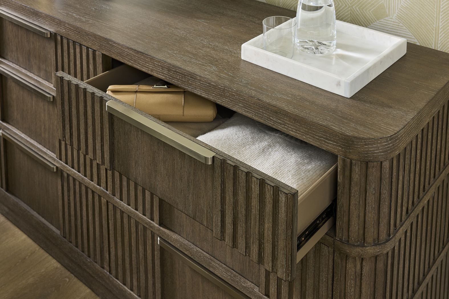 Sausalito Brown 5 Pc King Upholstered Bedroom - Thumbnail - Image 8