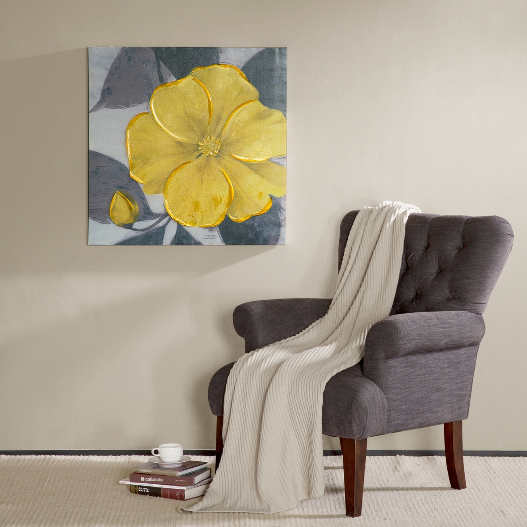Sauterne Yellow Embellished Canvas - Thumbnail - Image 2