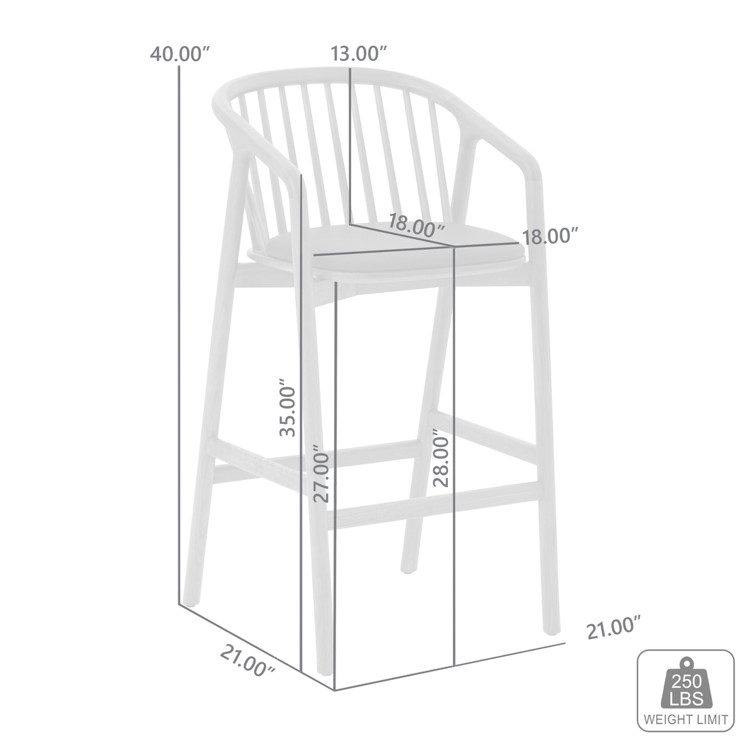 Savafait Black Barstool - Thumbnail - Image 14