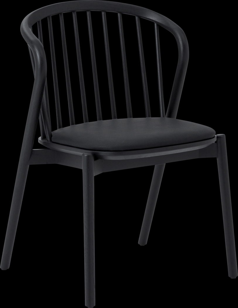 Savafait Black Side Chair, Set of 2 - Thumbnail - Image 3