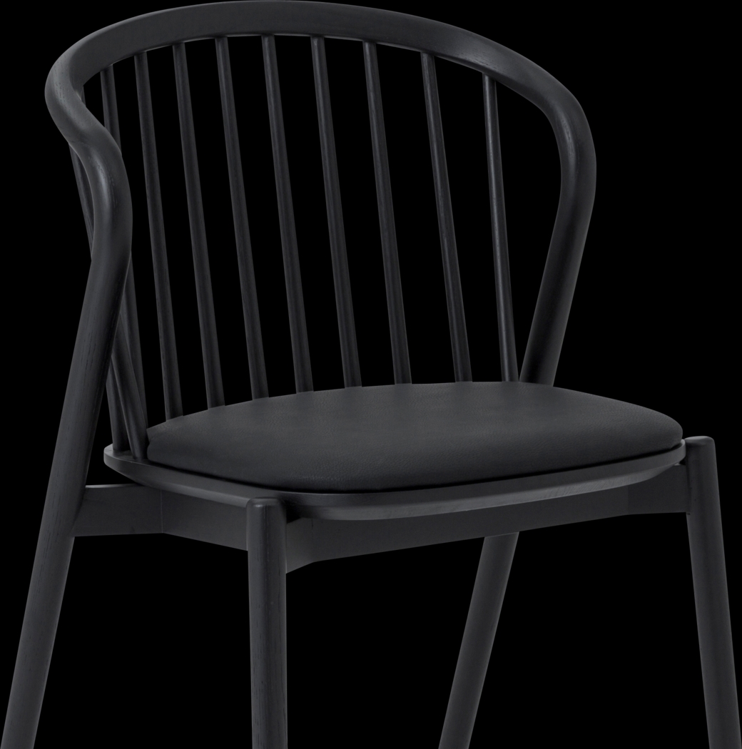 Savafait Black Side Chair, Set of 2 - Thumbnail - Image 7