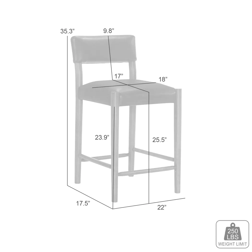 Savaher Black Counter Height Stool, Set of 2 - Thumbnail - Image 7