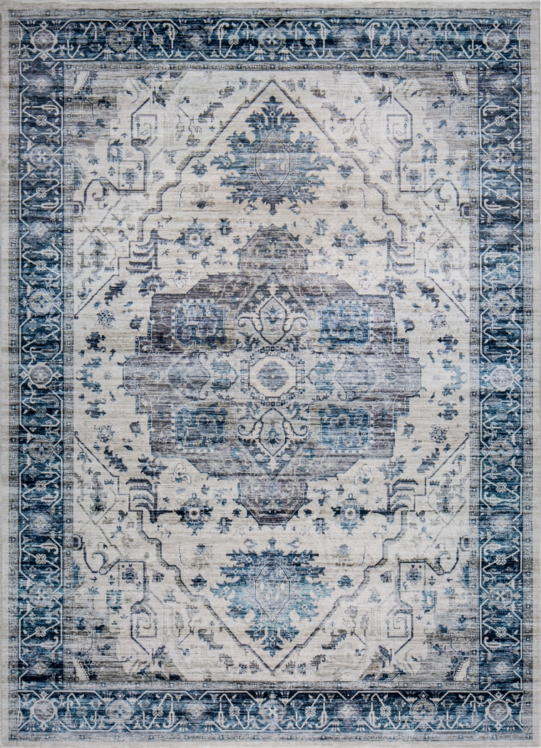 Savanora Ivory/Blue 5' x 7' Rug - Thumbnail - Image 1