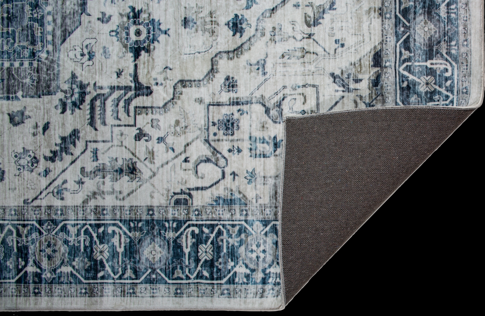 Savanora Ivory/Blue 6' x 9' Rug - Thumbnail - Image 4