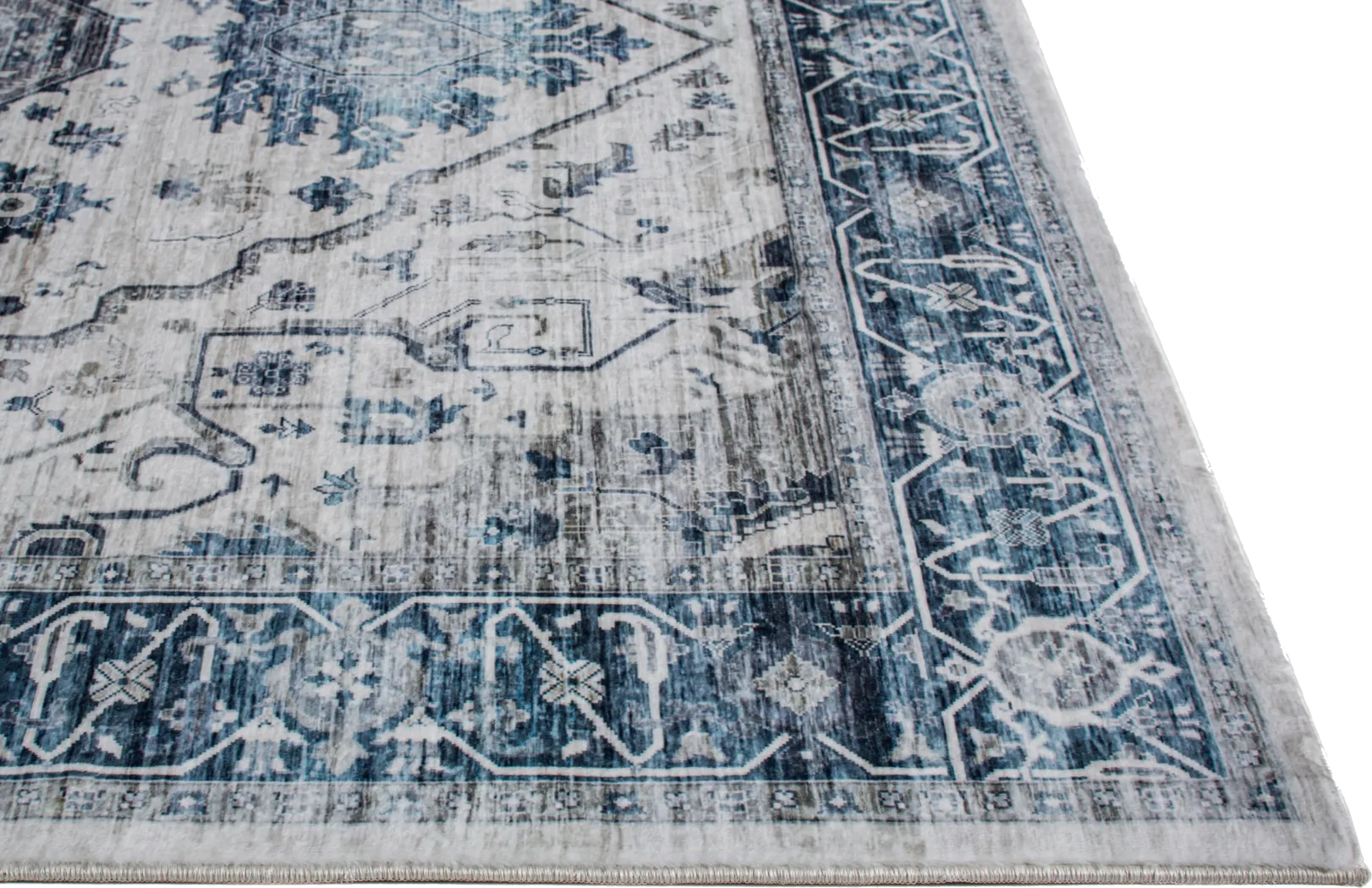Savanora Ivory/Blue 7'6 x 10' Rug - Thumbnail - Image 5