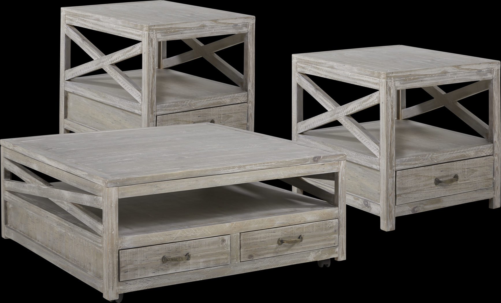 Savenay Gray 3 Pc Table Set - Thumbnail - Image 1