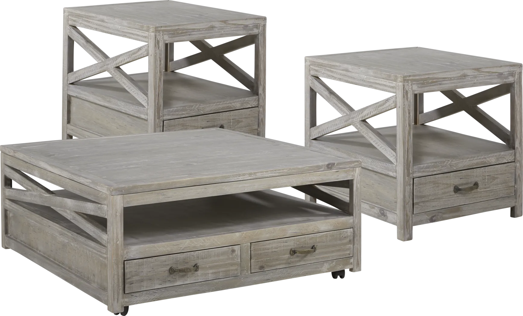 Savenay Gray 3 Pc Table Set - Thumbnail - Image 1