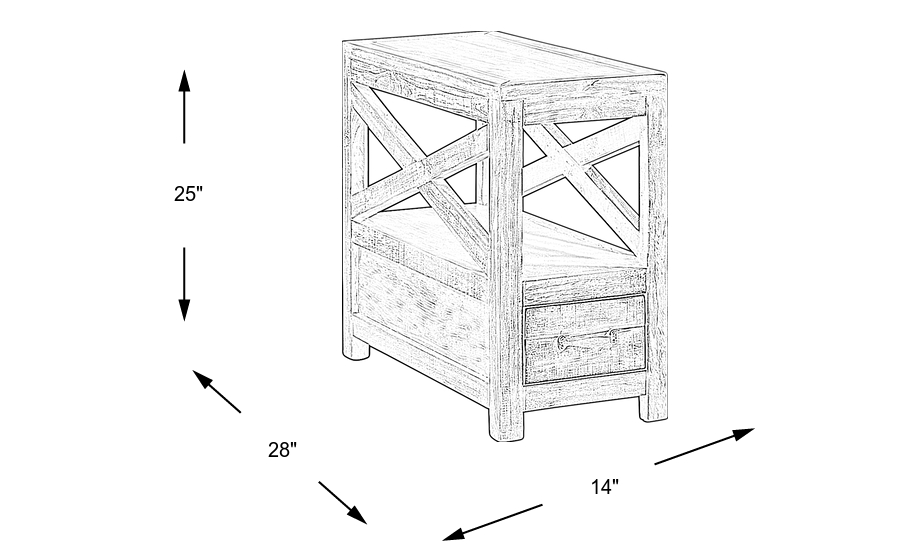 Dimension Image. Please refer to the Dimension Tab on this page for dimension details.