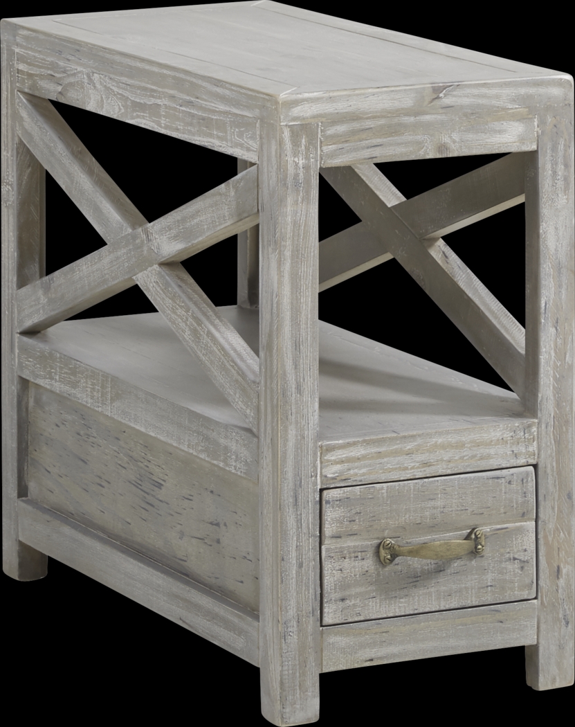 Savenay Gray Chairside Table - Thumbnail - Image 1