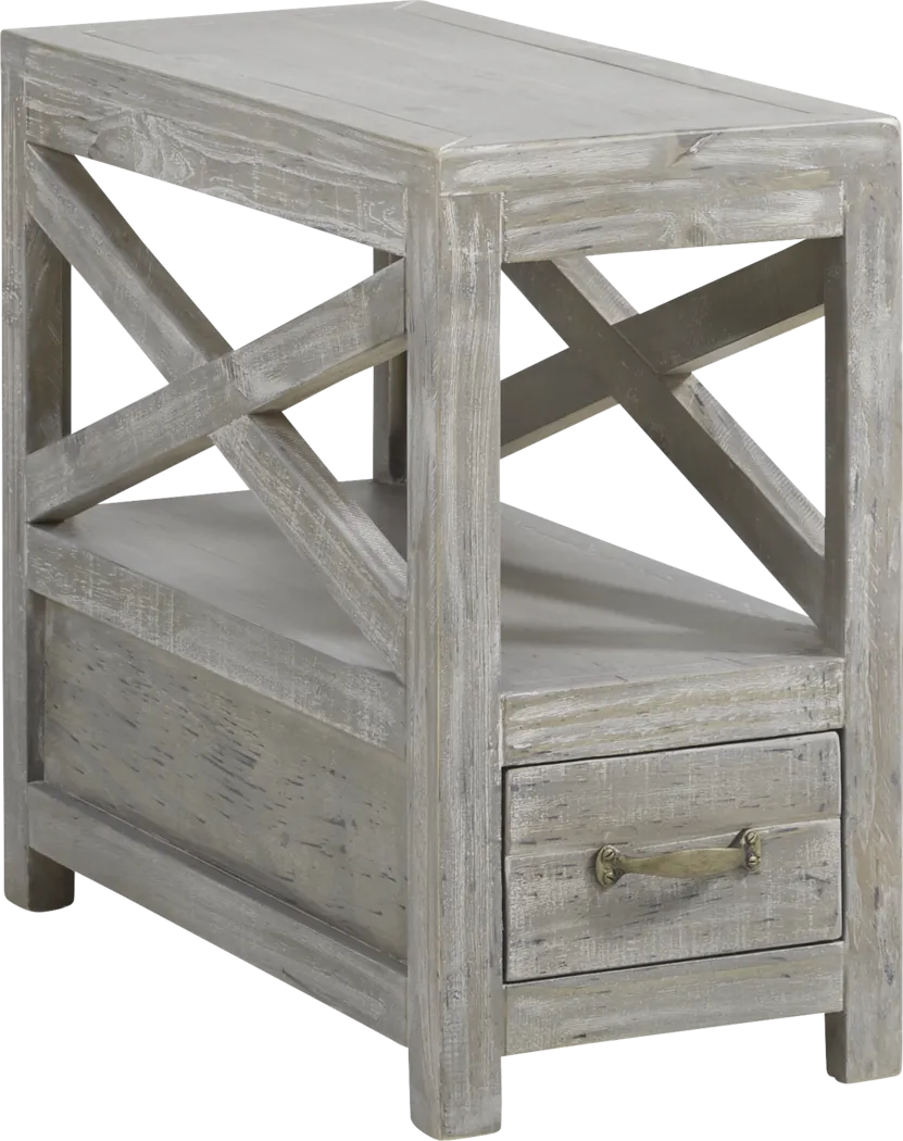 Savenay Gray Chairside Table - Thumbnail - Image 1