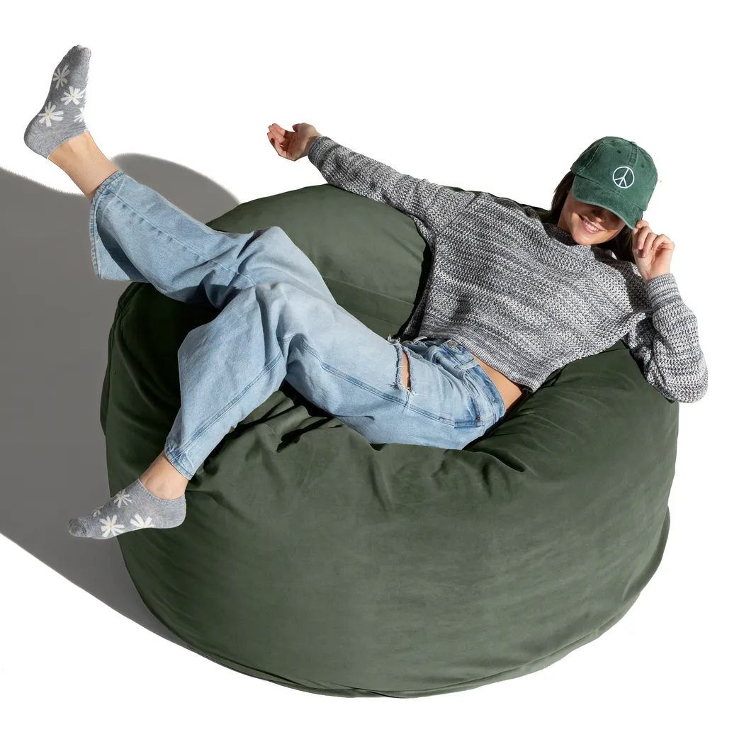 Savenu I Green Large Bean Bag Chair - Thumbnail - Image 8