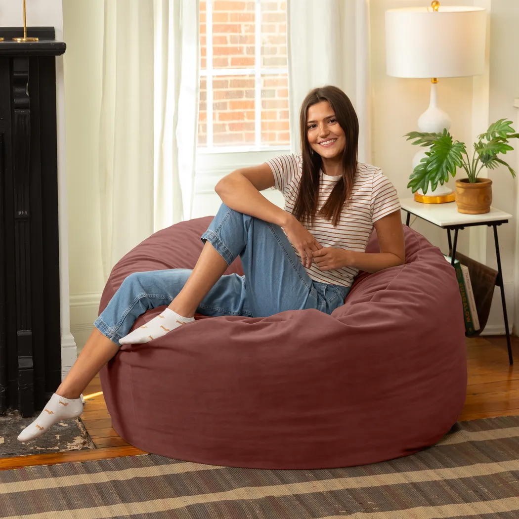 Savenu I Mauve Large Bean Bag Chair - Thumbnail - Image 5