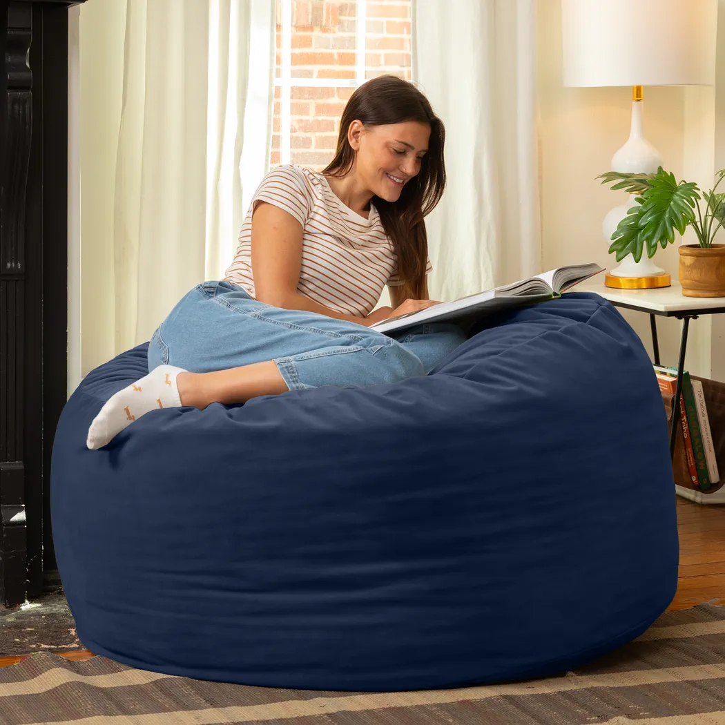 Savenu I Navy Large Bean Bag Chair - Thumbnail - Image 3