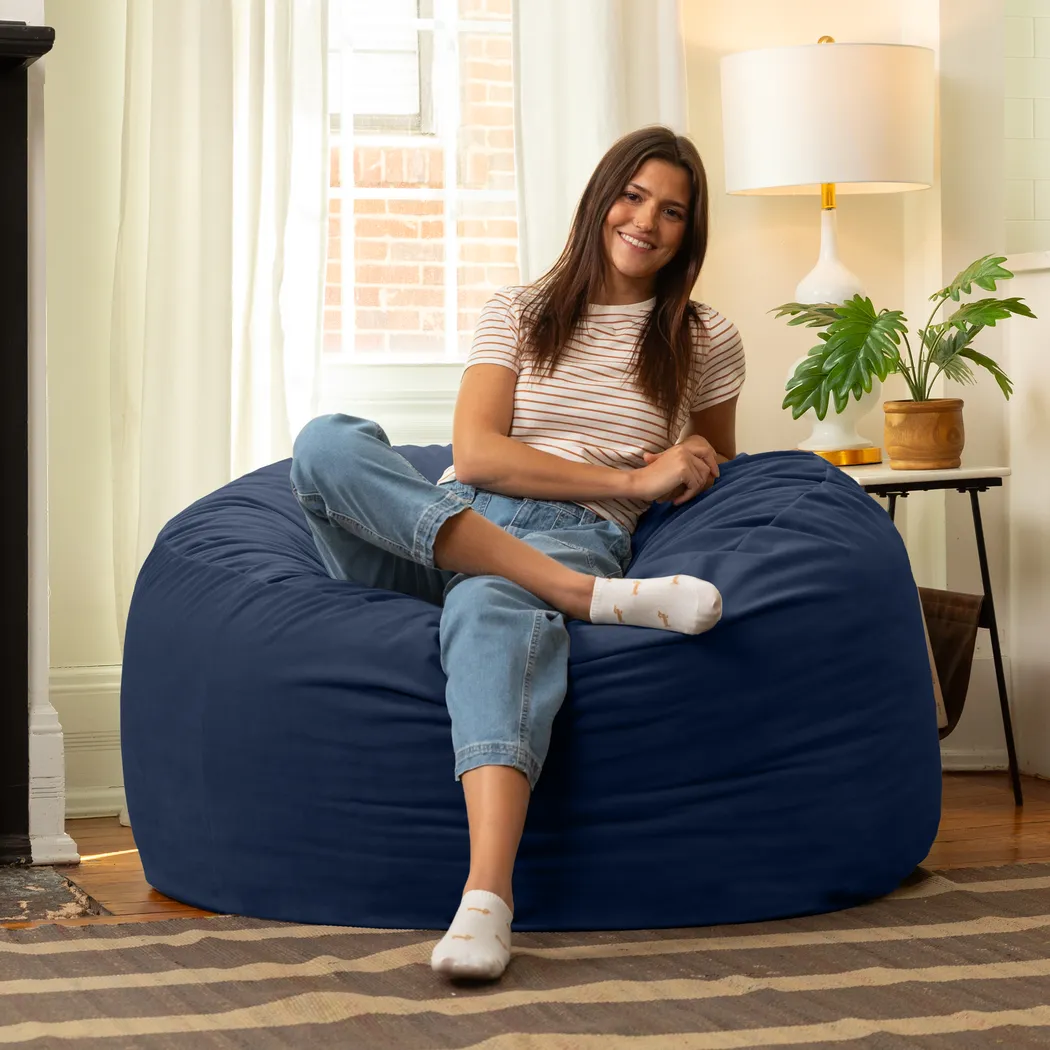Savenu I Navy Large Bean Bag Chair - Thumbnail - Image 4