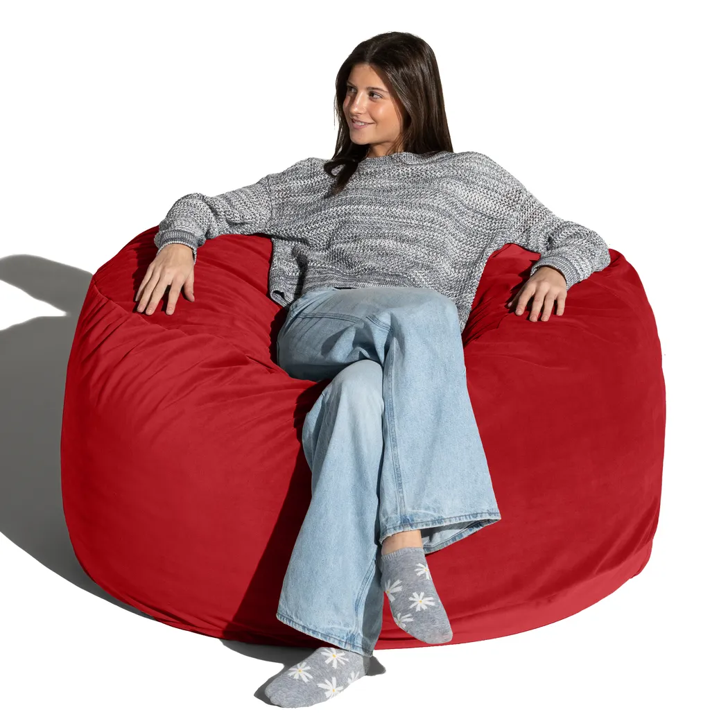 Savenu I Red Large Bean Bag Chair - Thumbnail - Image 7