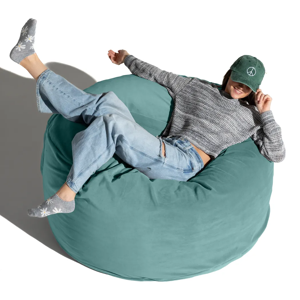 Savenu I Turquoise Large Bean Bag Chair - Thumbnail - Image 8