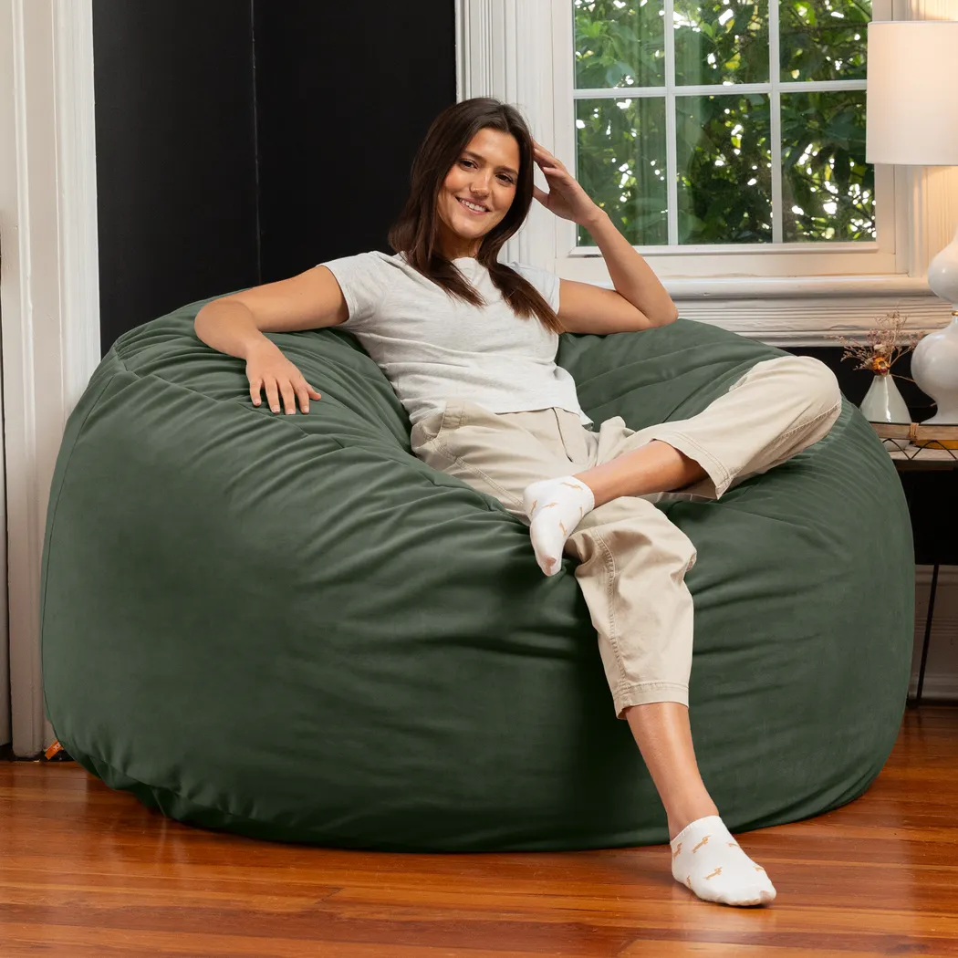 Savenu II Green Large Bean Bag Chair - Thumbnail - Image 3