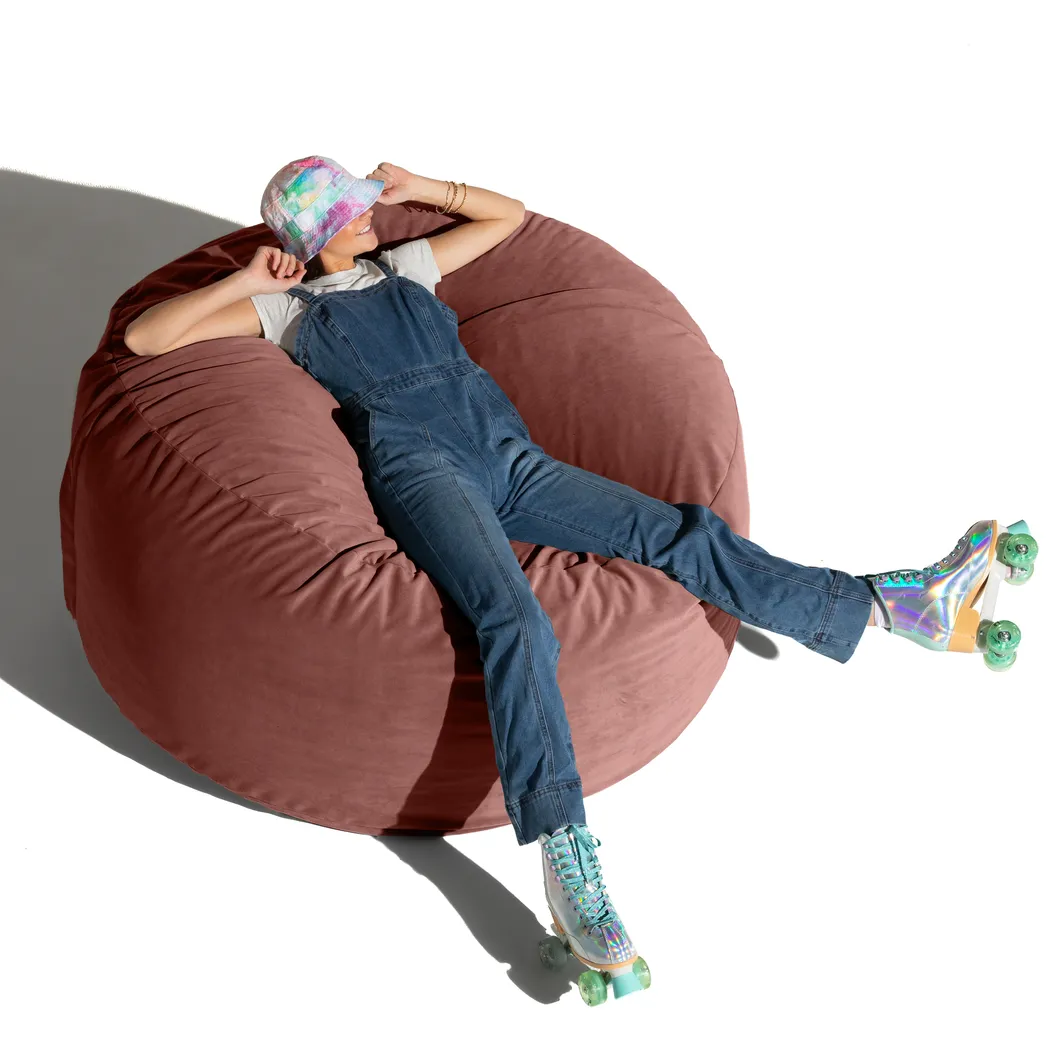 Savenu II Mauve Large Bean Bag Chair - Thumbnail - Image 6