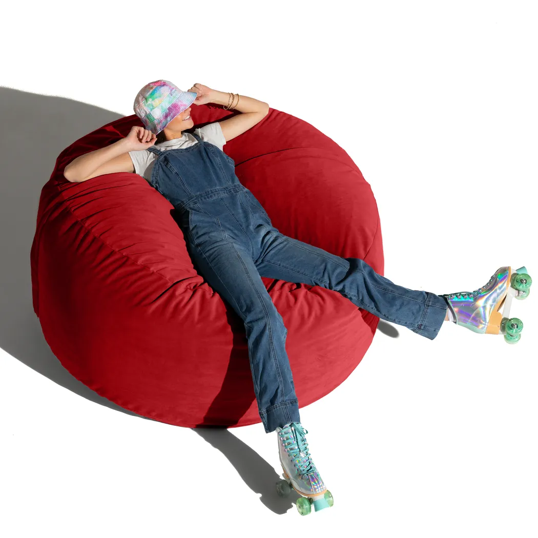Savenu II Red Large Bean Bag Chair - Thumbnail - Image 6