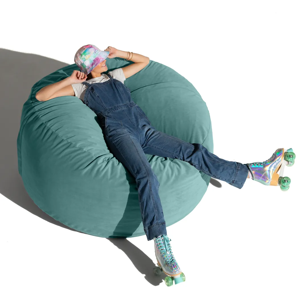 Savenu II Turquoise Large Bean Bag Chair - Thumbnail - Image 6