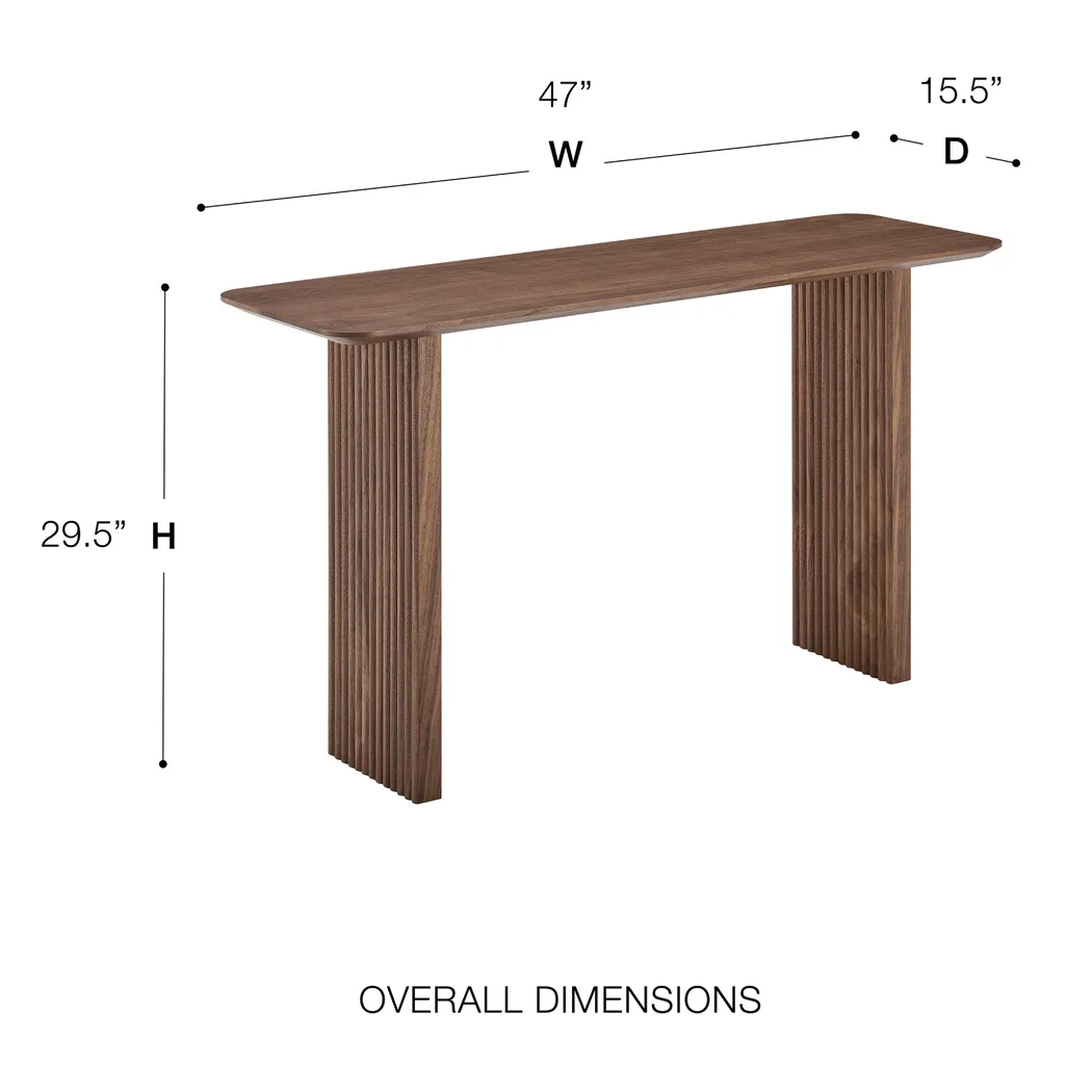 Savihi Walnut Console Table - Thumbnail - Image 4
