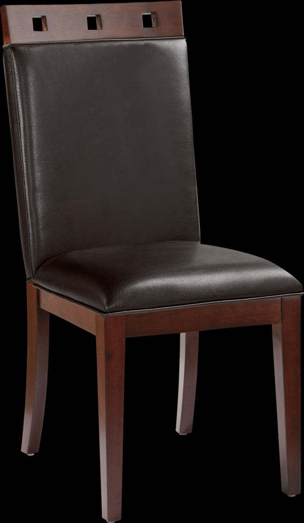 Savona Chocolate 8 Pc Rectangle Dining Room with Wood Top Chairs - Thumbnail - Image 5