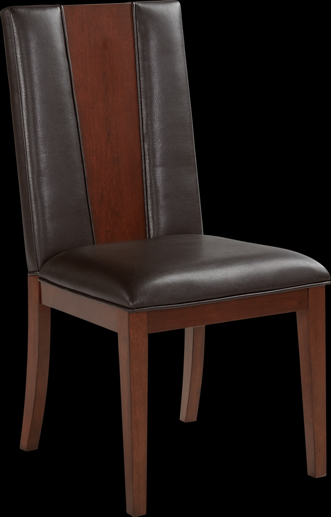 Savona Chocolate 8 Pc Rectangle Dining Room with Wood Back Chairs - Thumbnail - Image 5