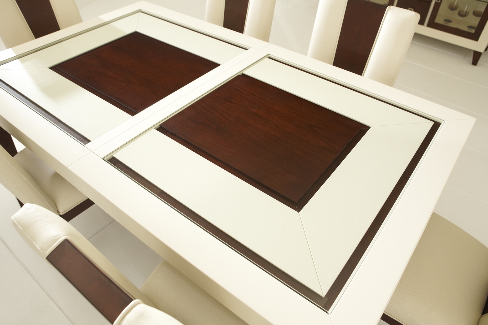 Savona Ivory 5 Pc Rectangle Dining Room with Wood Back Chairs - Thumbnail - Image 4