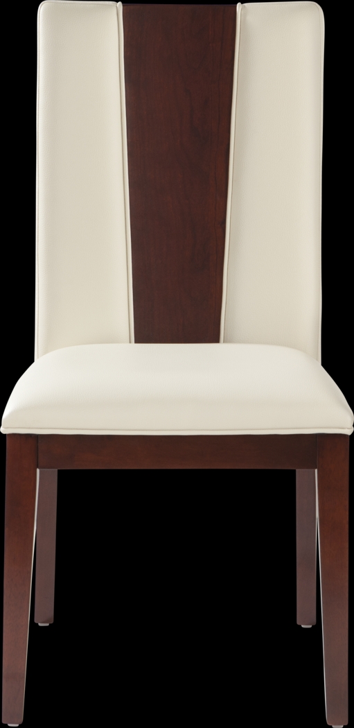 Savona Ivory Wood Back Side Chair - Thumbnail - Image 2