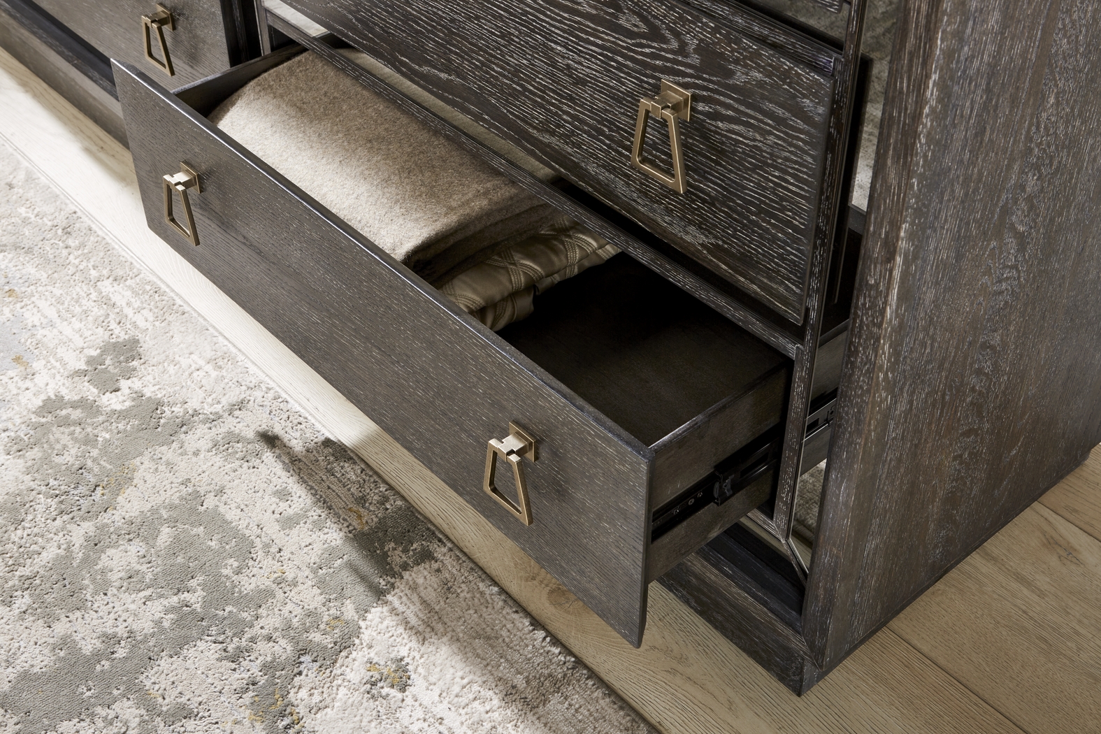 Savoy Creek Ash Gray 5 Pc King Panel Bedroom - Thumbnail - Image 7