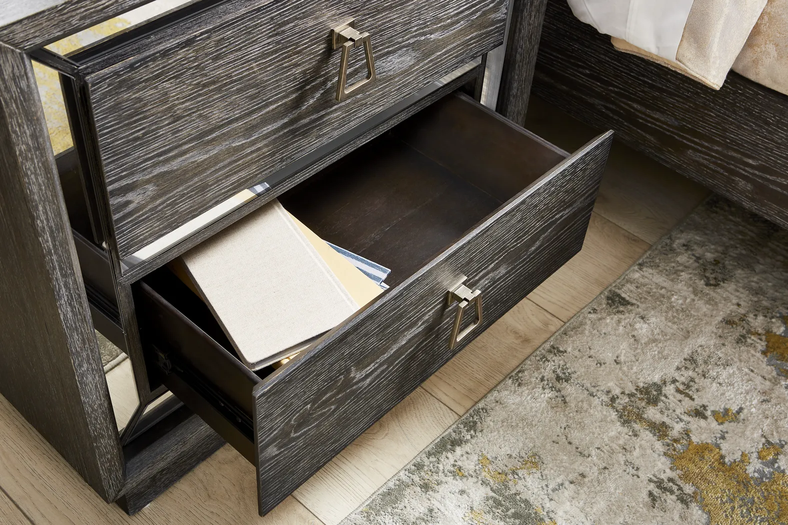 Savoy Creek Ash Gray 7 Pc Queen Panel Bedroom - Thumbnail - Image 12