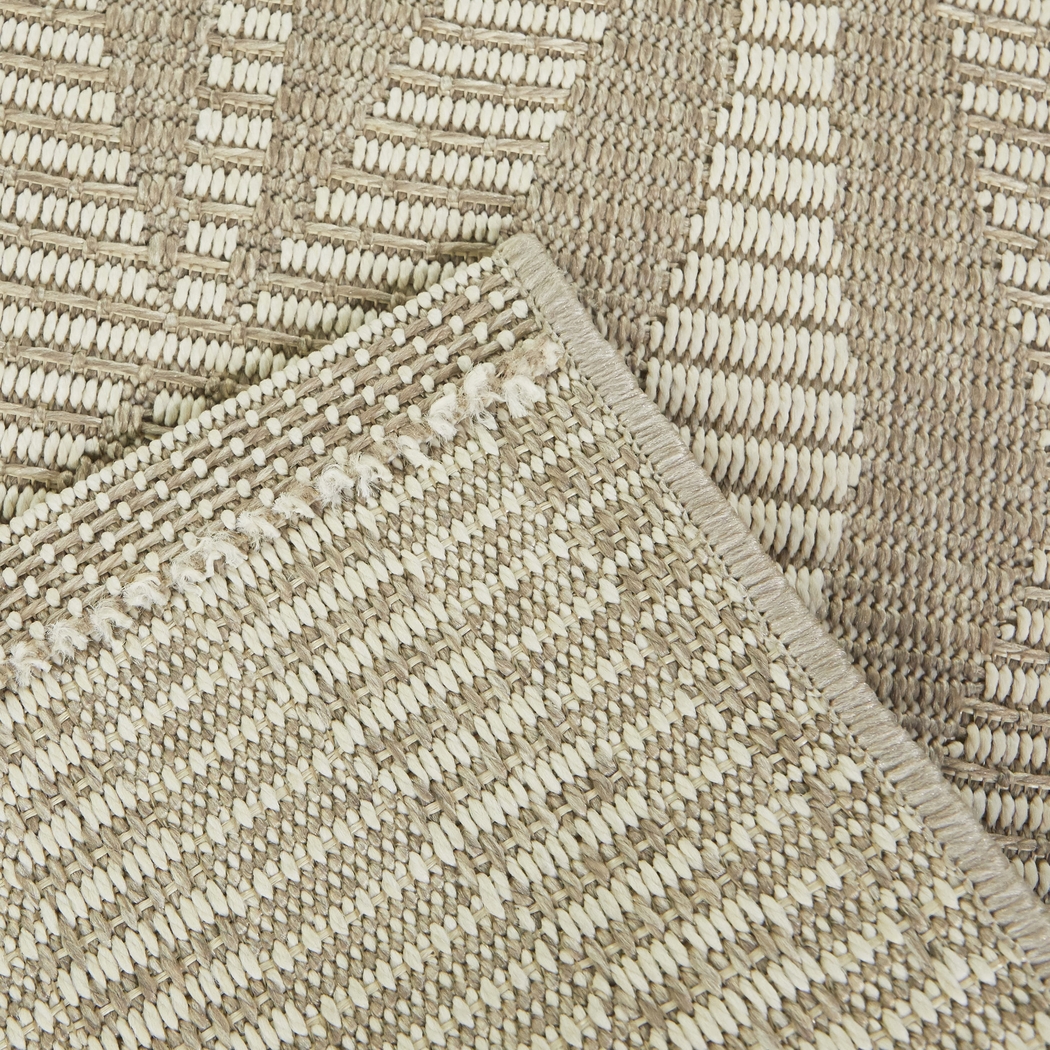 Sawtelle Taupe 7'10 X 10' Indoor/Outdoor Rug - Thumbnail - Image 2