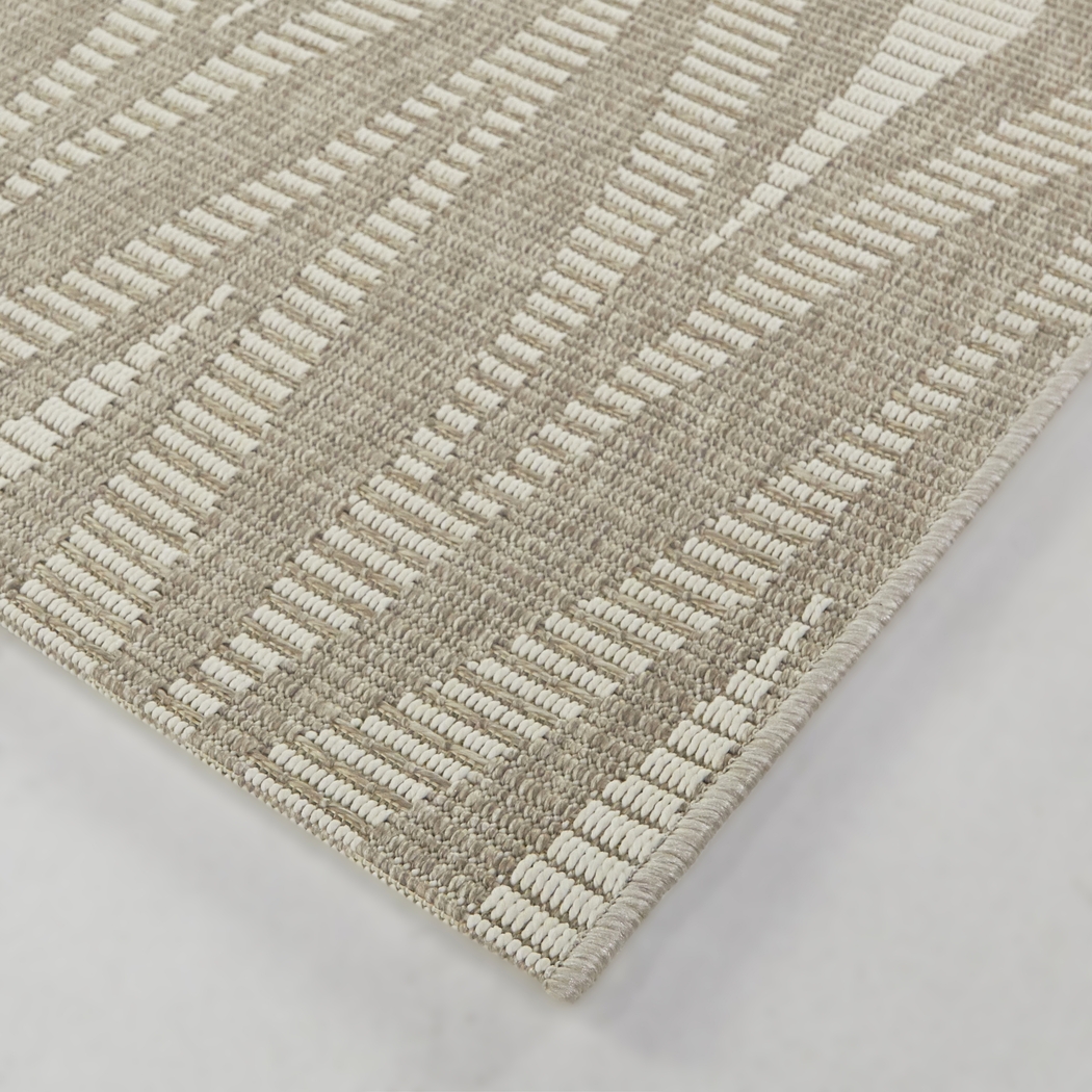 Sawtelle Taupe 7'10 X 10' Indoor/Outdoor Rug - Thumbnail - Image 3