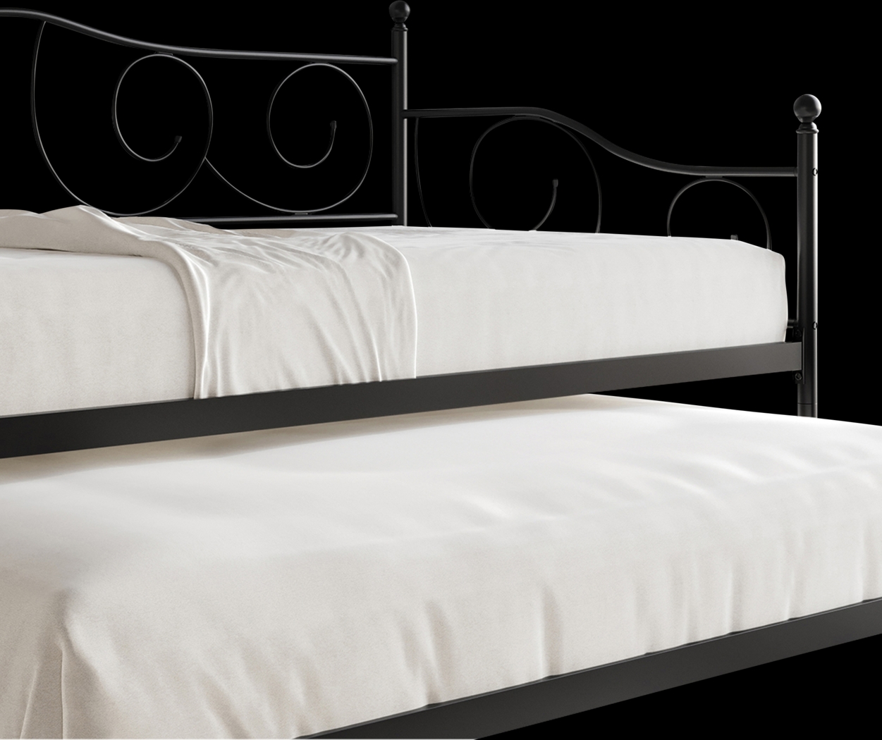 Sawwarers Black Daybed With Trundle - Thumbnail - Image 4