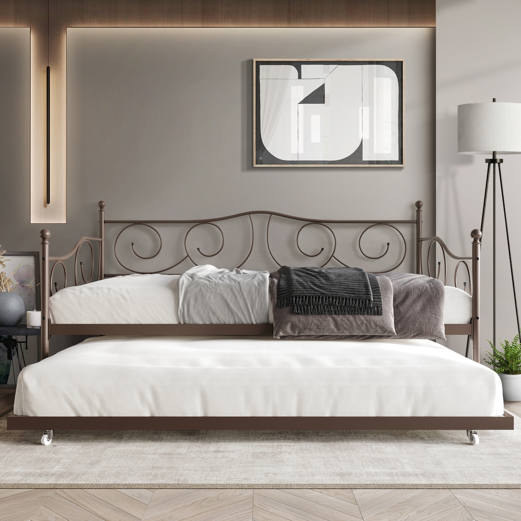 Sawwarers Brown Daybed With Trundle - Thumbnail - Image 2