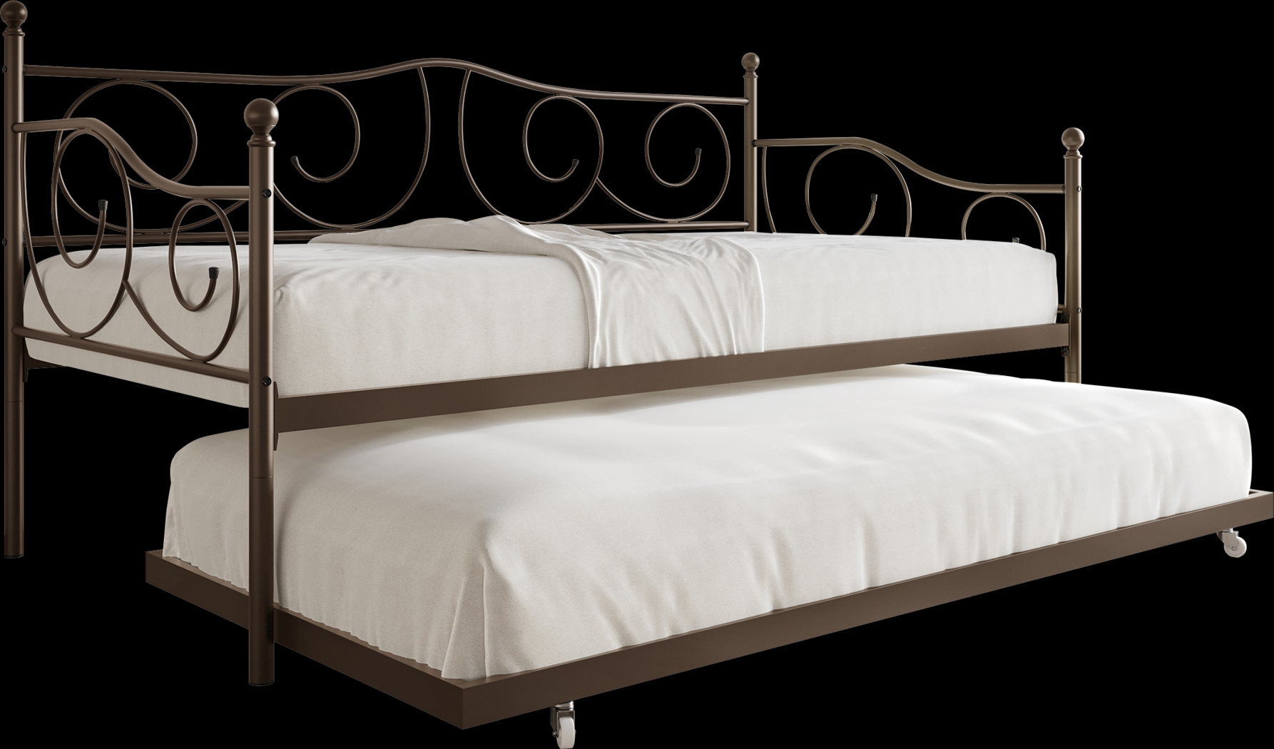 Sawwarers Brown Daybed With Trundle - Thumbnail - Image 1