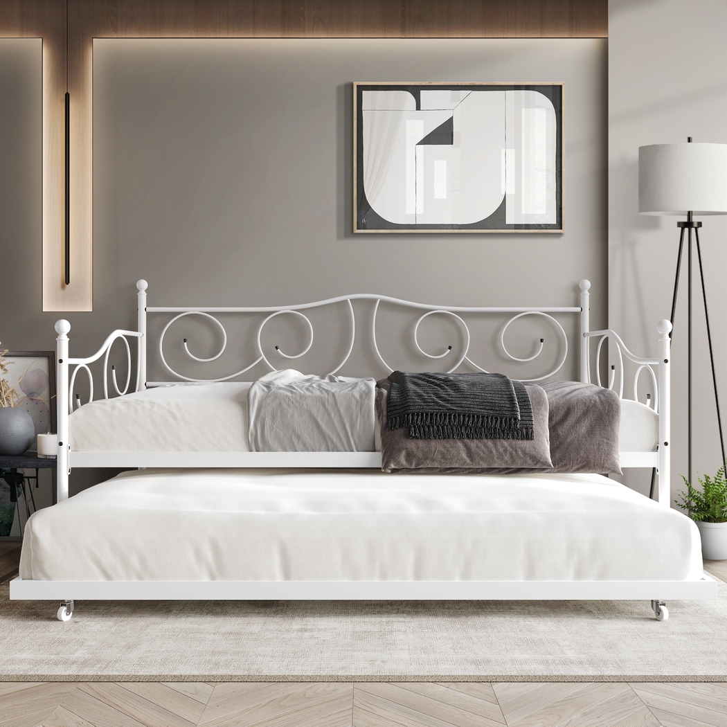 Sawwarers White Daybed With Trundle - Thumbnail - Image 2