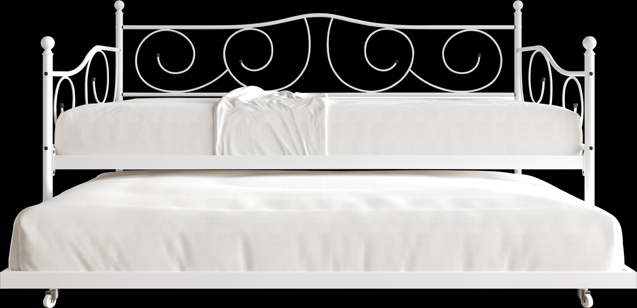 Sawwarers White Daybed With Trundle - Thumbnail - Image 3