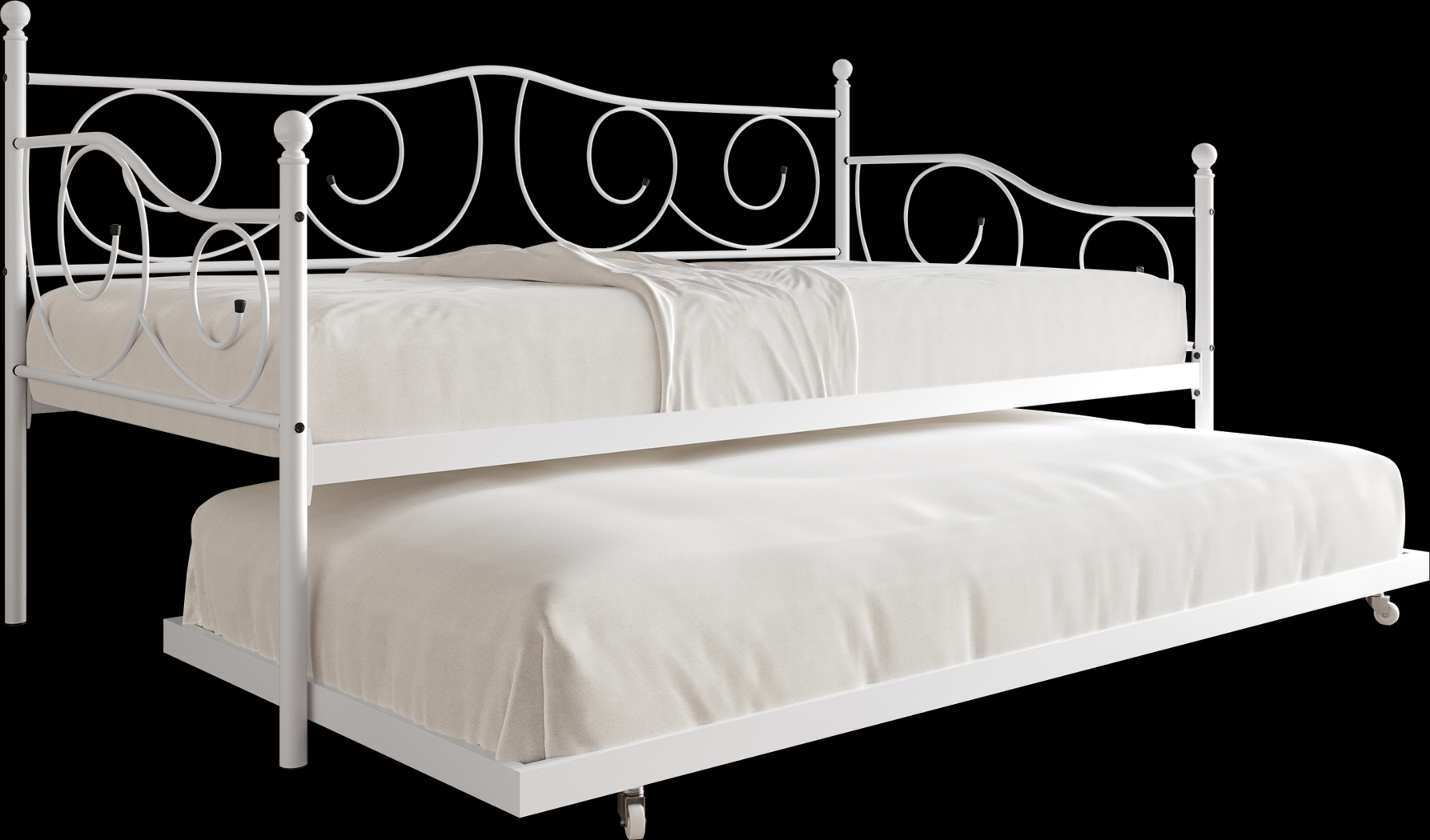 Sawwarers White Daybed With Trundle - Thumbnail - Image 1