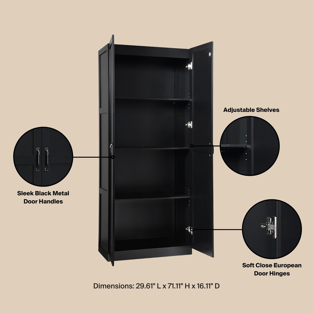 Sawwares II Black Storage Cabinet - Thumbnail - Image 5