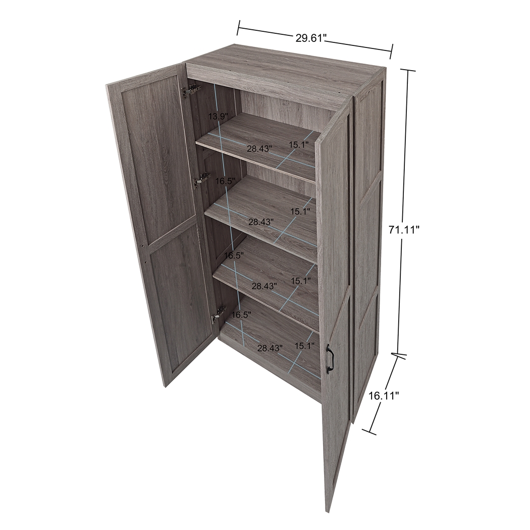 Sawwares II Gray Storage Cabinet - Thumbnail - Image 10