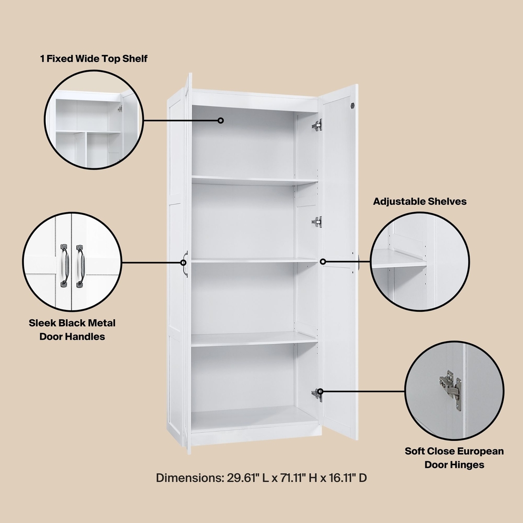 Sawwares II White Storage Cabinet - Thumbnail - Image 8