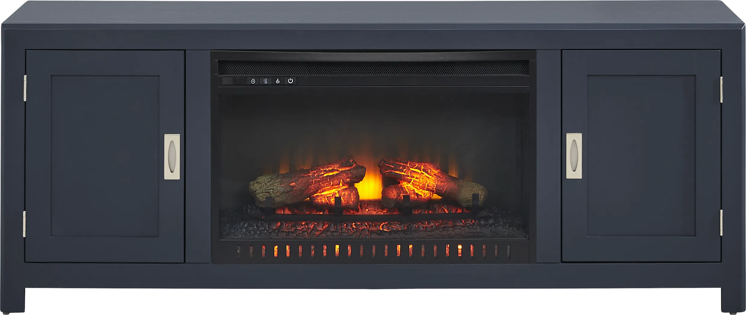 Sawyer Mills Navy 60 in. Console with Electric Log Fireplace - Thumbnail - Image 1